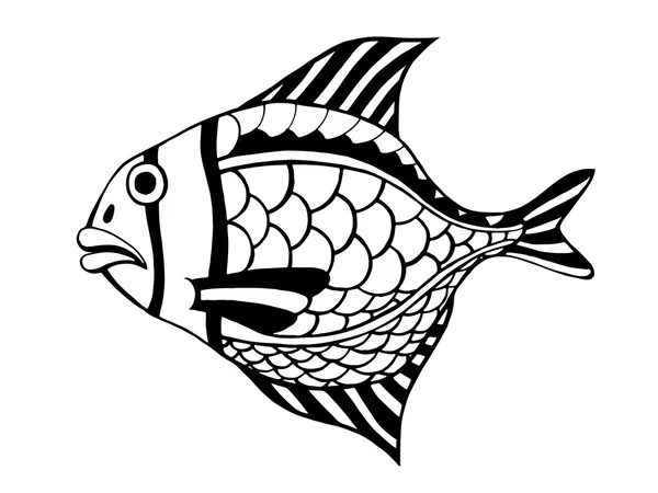 手描きの魚 — ストックベクタ