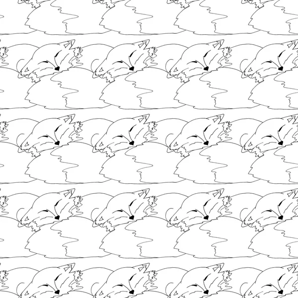 Seamless pattern of cats — Stock Vector