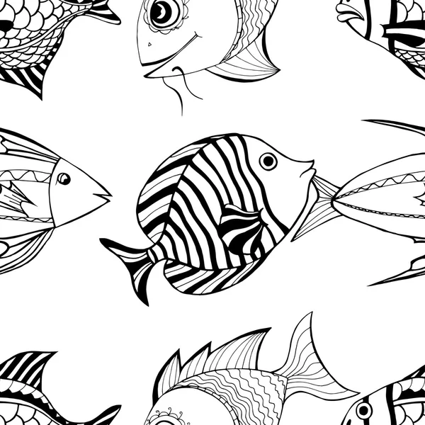 Seamless fish — Stock Vector