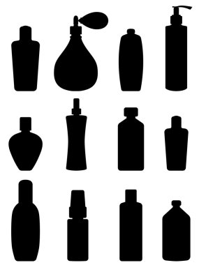 şişe toplama - siluet vektör