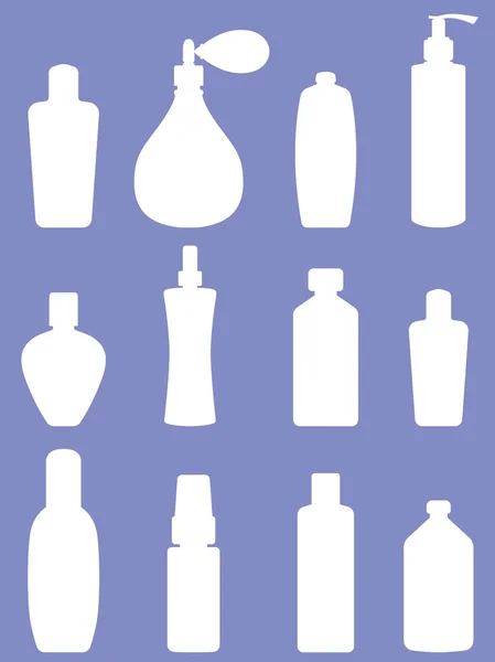 Colección de botellas - silueta vectorial — Archivo Imágenes Vectoriales