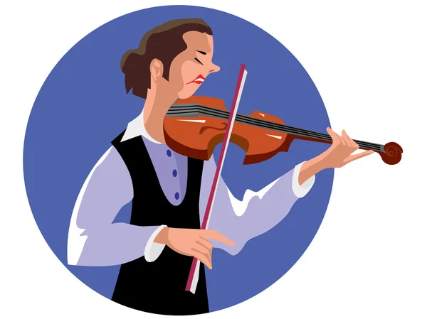 Violinista — Vector de stock