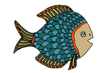 Zentangle balık stilize