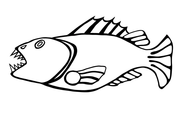 Dişlek balık — Stok Vektör