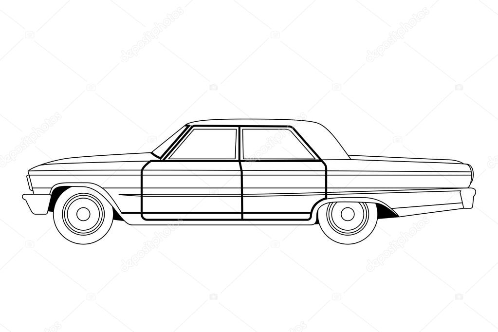 old car sketch