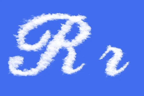 Buchstaben aus Wolken — Stockfoto