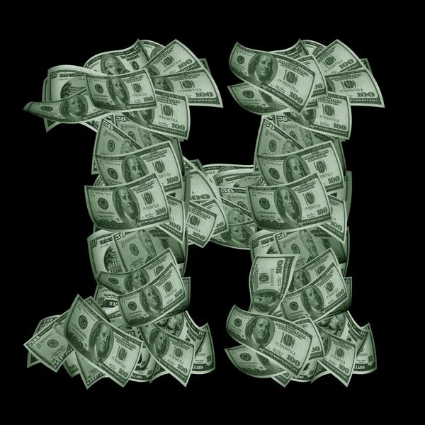 Алфавит из долларов — стоковое фото