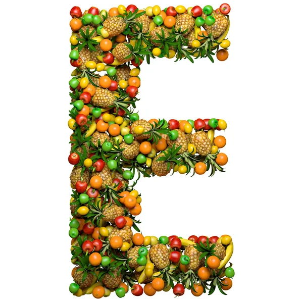 Letter of fruit — Stock Photo, Image