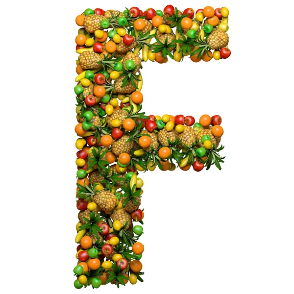 Letter of fruit — Stock Photo, Image