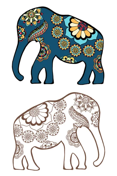 Στυλιζαρισμένη ελέφαντας — Διανυσματικό Αρχείο