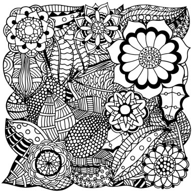 çiçek zentangle