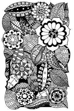 çiçek zentangle