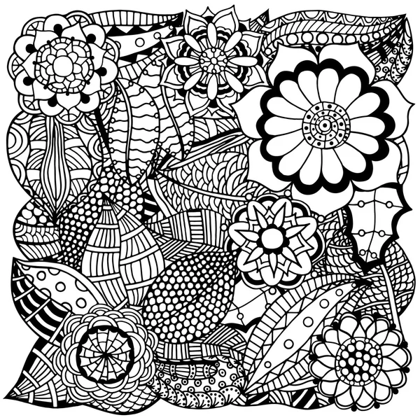 Floral zentangle — Διανυσματικό Αρχείο