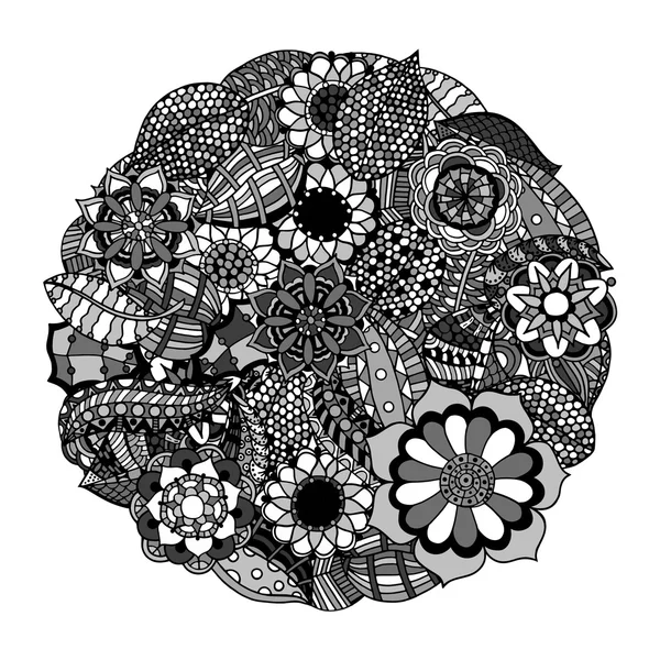 Ornement de fleurs — Image vectorielle