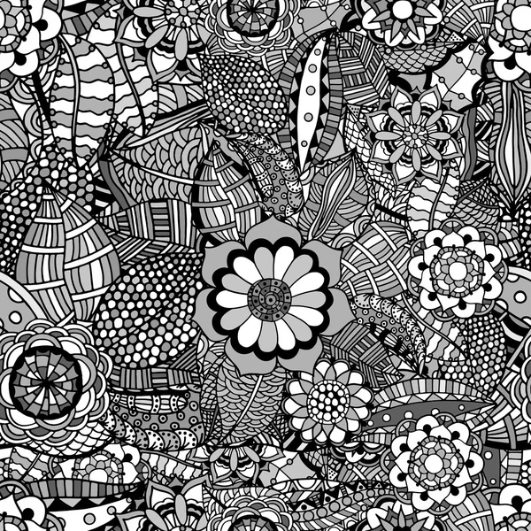 Doodle floral — Vetor de Stock