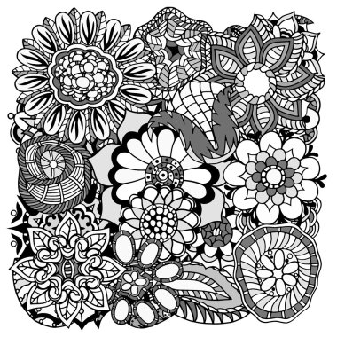 çiçek zentangle