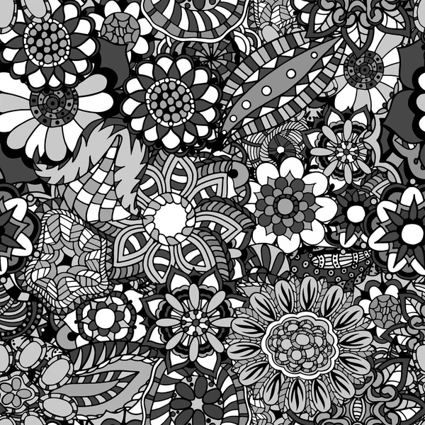 Illustration vectorielle de gribouillis floral — Image vectorielle