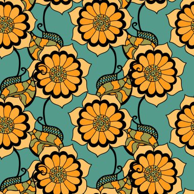 vektörsüz çiçek deseni