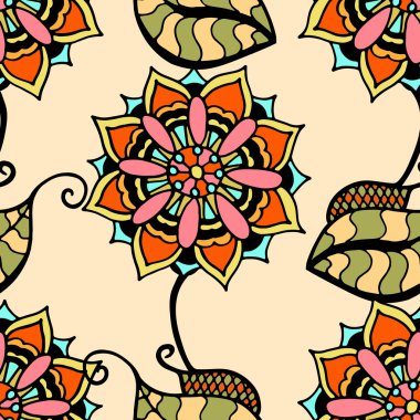 vektörsüz çiçek deseni
