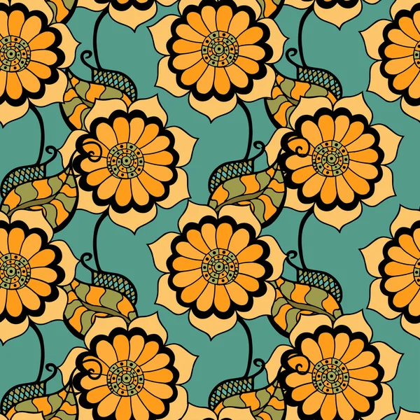 Vecteur motif floral sans couture — Image vectorielle