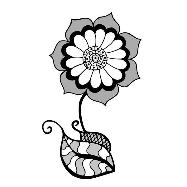 Croquis de fleur abstraite — Image vectorielle