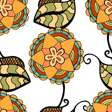 vektörsüz çiçek deseni