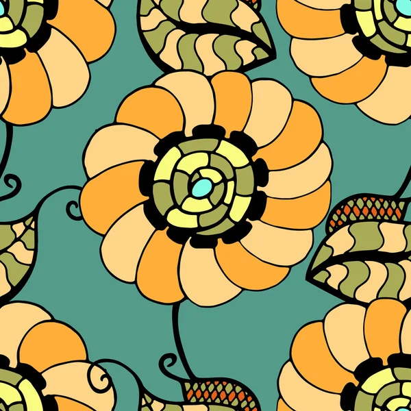 Vecteur motif floral sans couture — Image vectorielle