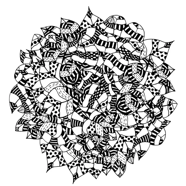 Motif floral noir et blanc. — Image vectorielle