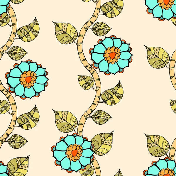 Vector Seamless Floral Pattern — Stock Vector