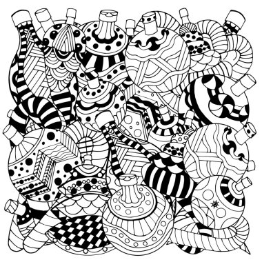 Noel çizilmiş dekoratif elemanlar