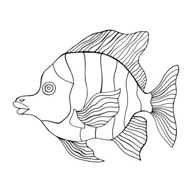 çizilmiş balık el