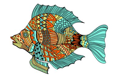 Zentangle balık stilize