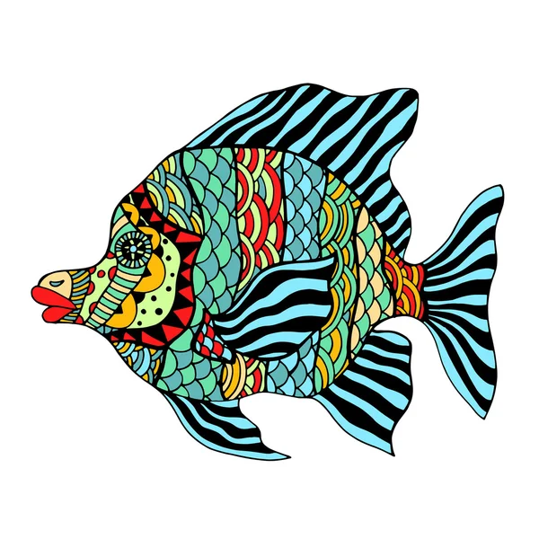 Poisson stylisé Zentangle — Image vectorielle