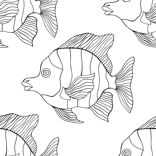 Varrat nélküli hal háttér — Stock Vector