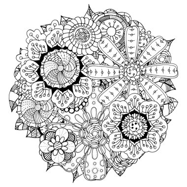 Daire çiçek süsleme