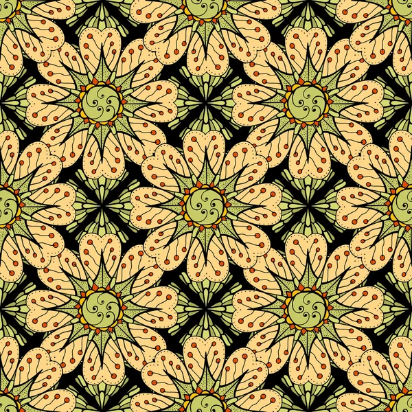 Motif floral sans couture — Image vectorielle