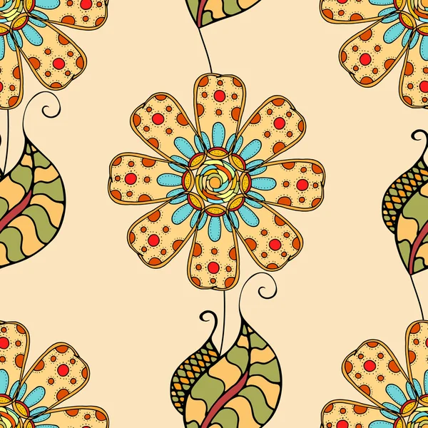 Vecteur motif floral sans couture — Image vectorielle