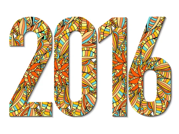 Nuevo año 2016 — Vector de stock