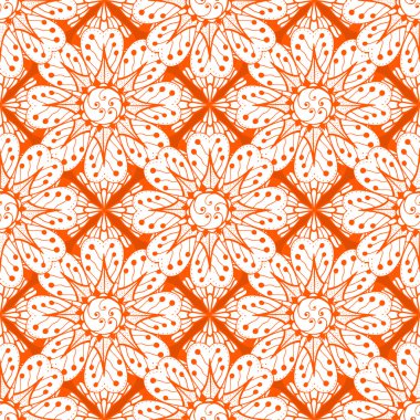 soyut çiçekli desen