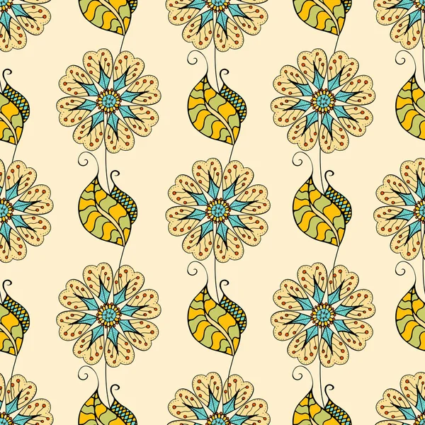 Vecteur motif floral sans couture — Image vectorielle