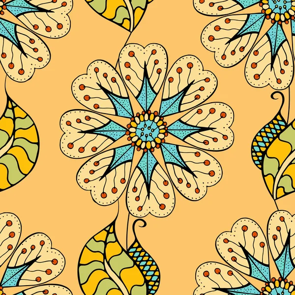 Vecteur motif floral sans couture — Image vectorielle