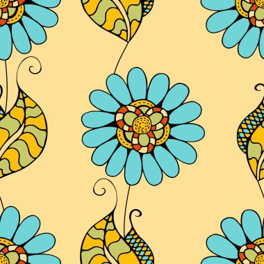 vektörsüz çiçek deseni