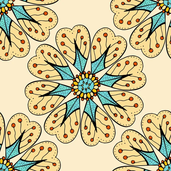 Vecteur motif floral sans couture — Image vectorielle