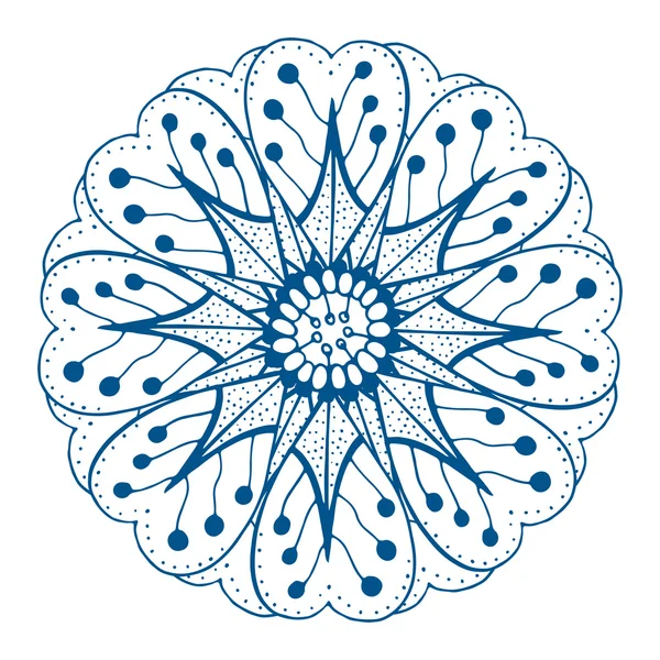 Blue floral ornament — Stock Vector