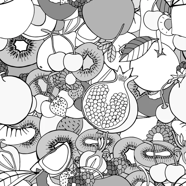 Modèle sans couture avec des fruits — Image vectorielle