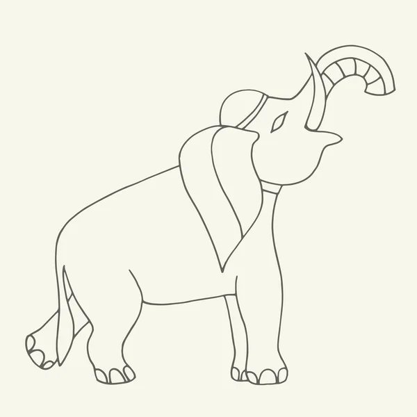 Dibujo de elefante — Vector de stock
