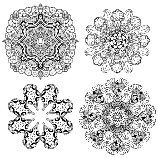 Ensemble d'ornement géométrique circulaire — Image vectorielle