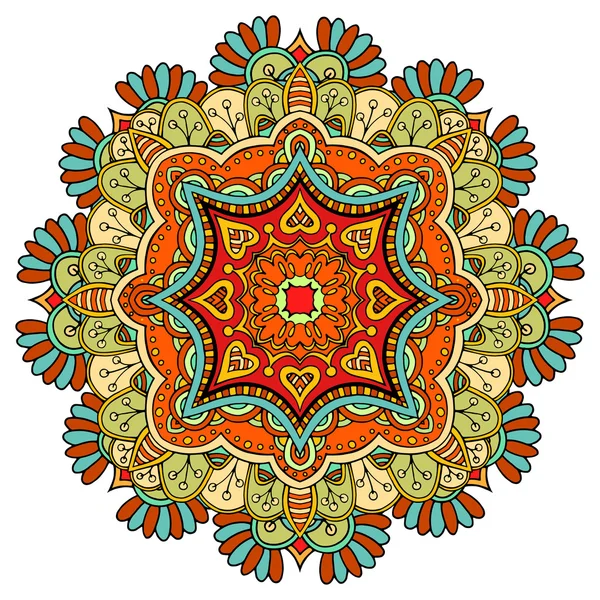 Mandala yuvarlak süsleme — Stok Vektör