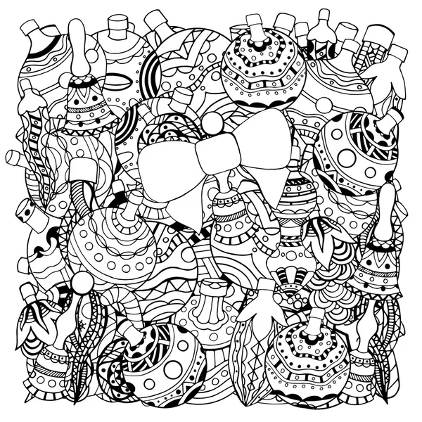 Noel çizilmiş dekoratif elemanlar