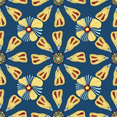 vektörsüz çiçek deseni